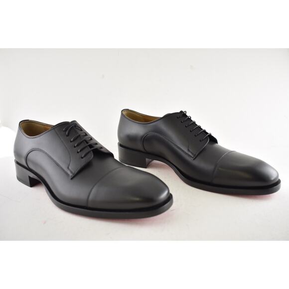 Christian Louboutin Cortomale Flat Black Leather Dress Oxford Derby Loafer 45 12 main image 10